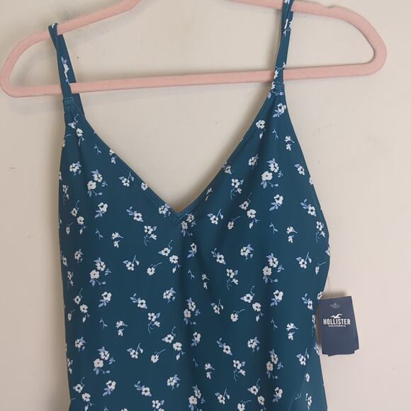 NWT Hollister Swimsuit Floral Print With Tie Back Women's Size Large - Picture 3 of 11